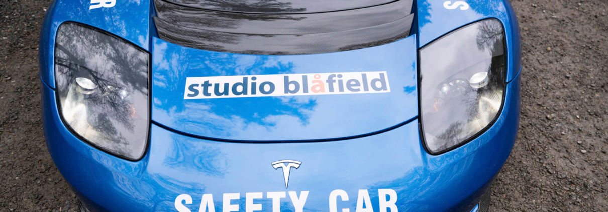Tesla Roadster as Safety Car